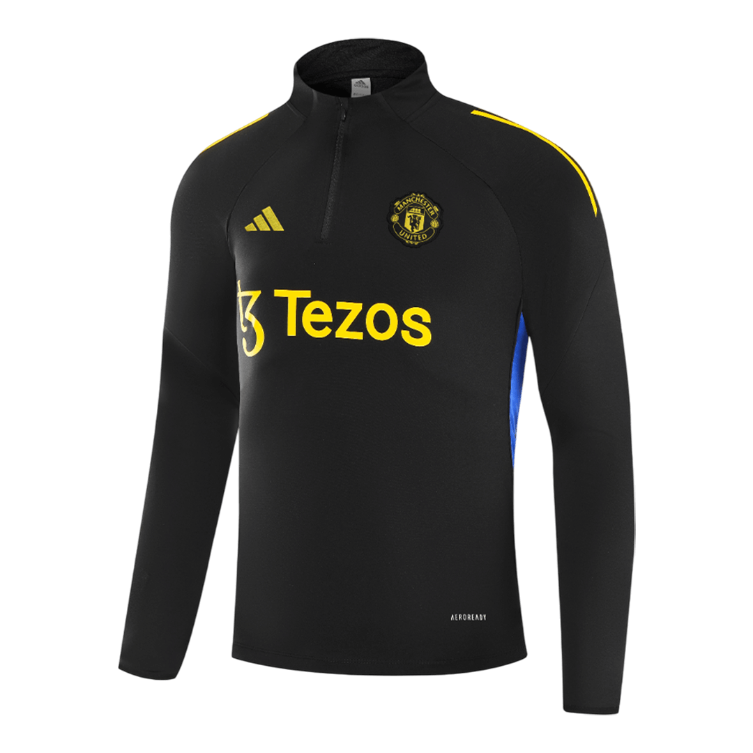 Manchester United Zipper Sweatshirt Kit(Top+Pants) 25/26 Black