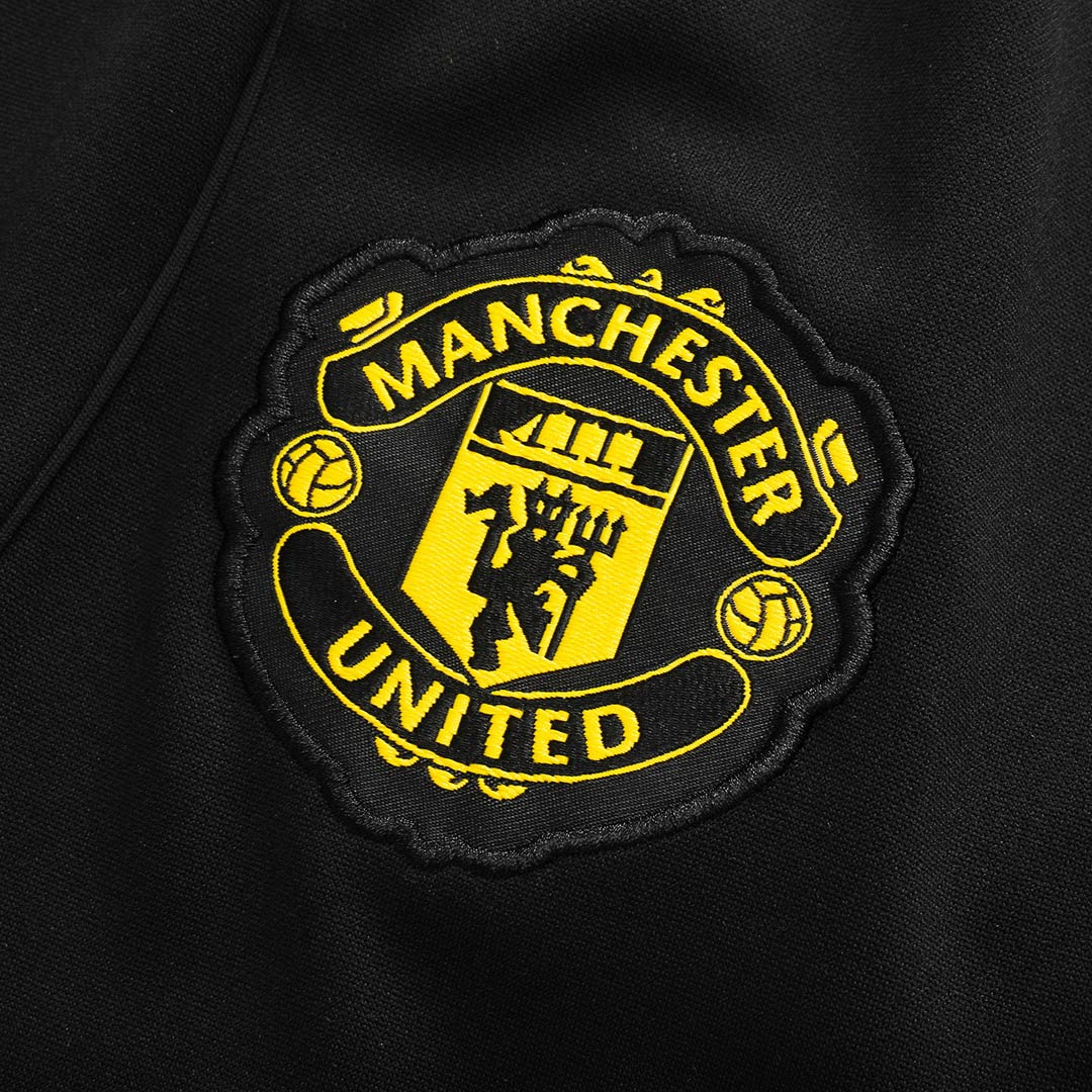 Manchester United Zipper Sweatshirt Kit(Top+Pants) 25/26 Black
