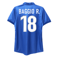Italy BAGGIO R. #18 Home Soccer Jersey Retro 1998