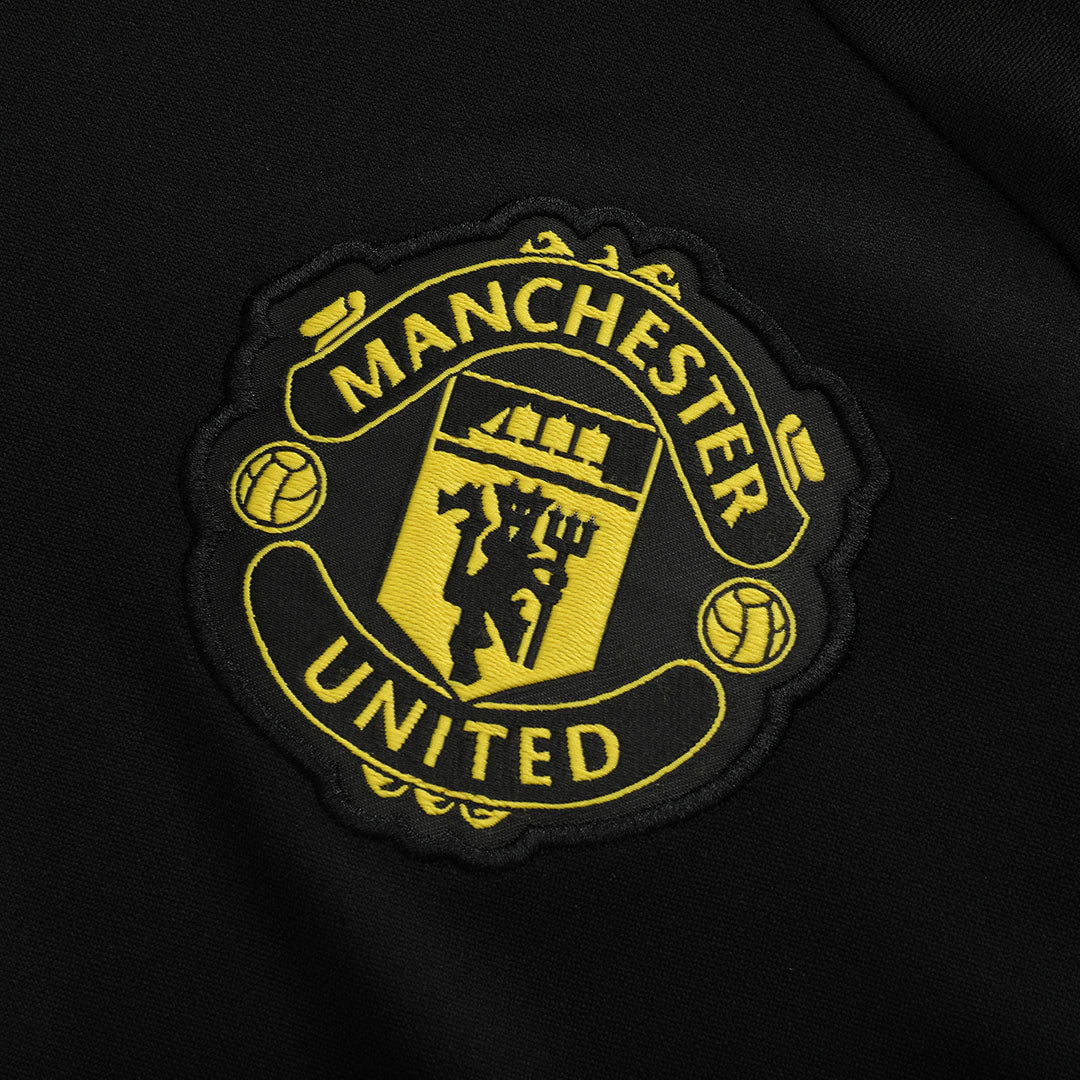 Manchester United Zipper Sweatshirt Kit(Top+Pants) 25/26 Black