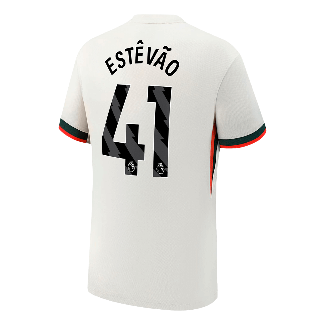 ESTÊVÃO #41 Chelsea Away Soccer Jersey 2025/26 White