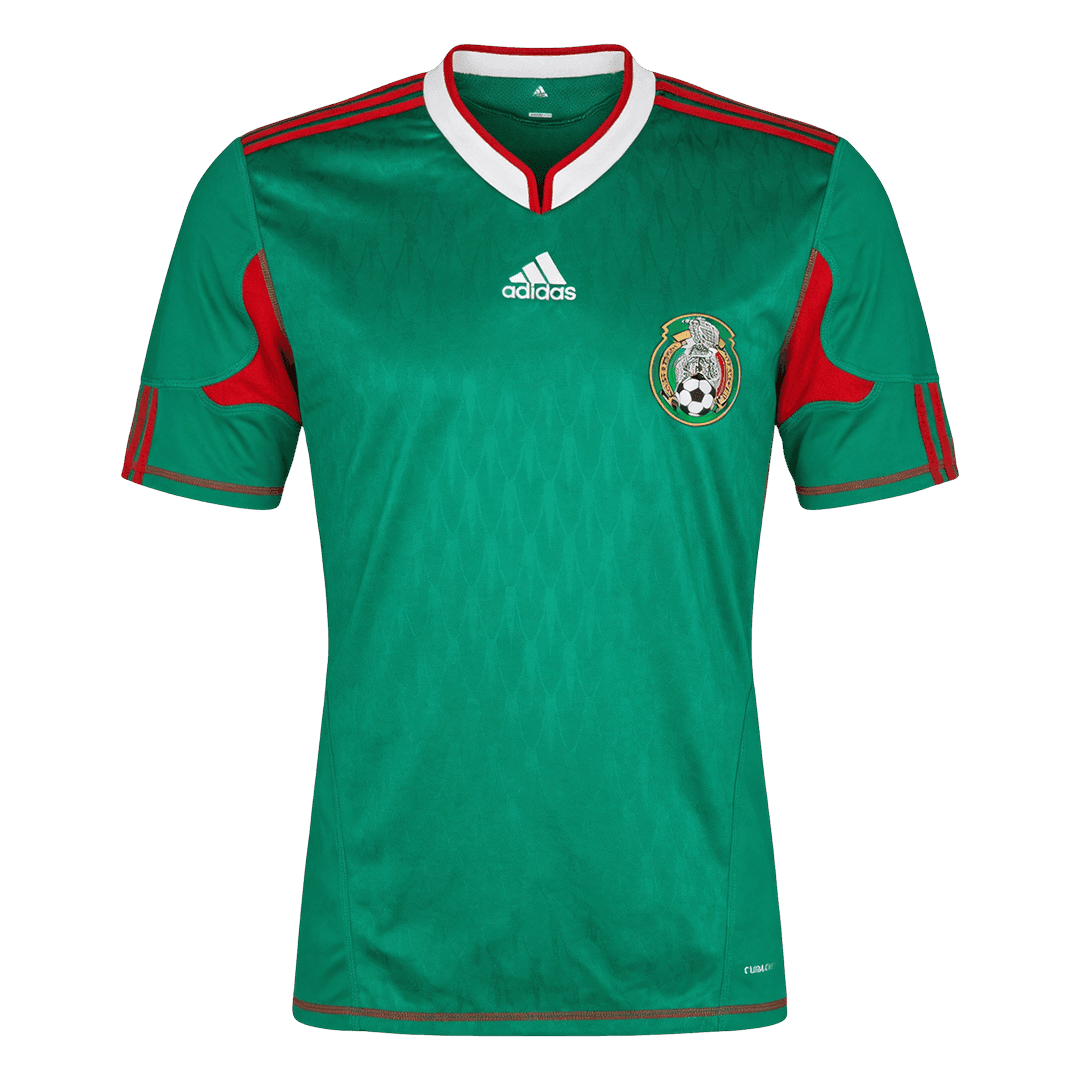 Men Retro Fan Version Mexico Home Soccer Jersey World Cup 2010 Green