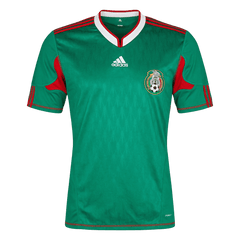 Men Retro Fan Version Mexico Home Soccer Jersey World Cup 2010 Green