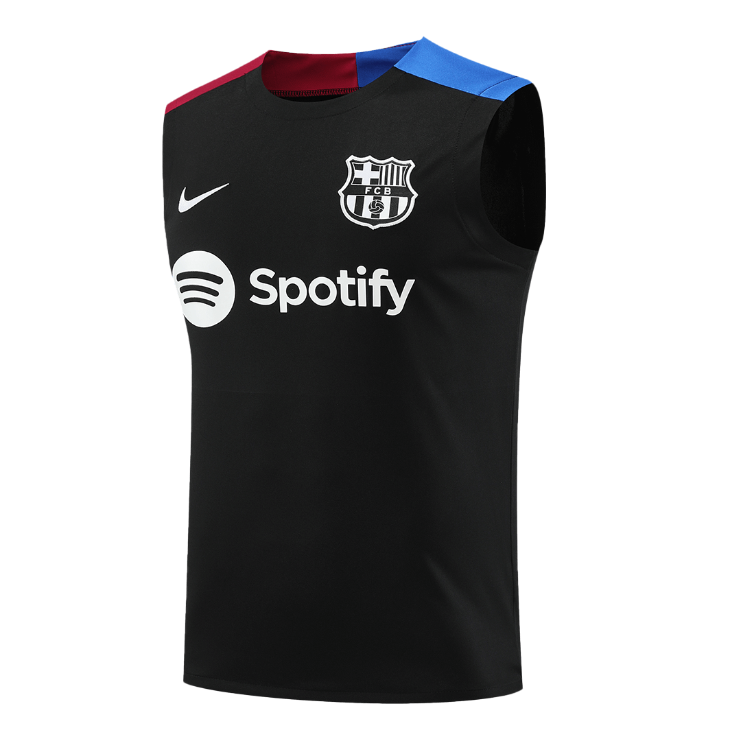 Barcelona Pre-Match Sleeveless Training Soccer Jersey 2024/25 - Black