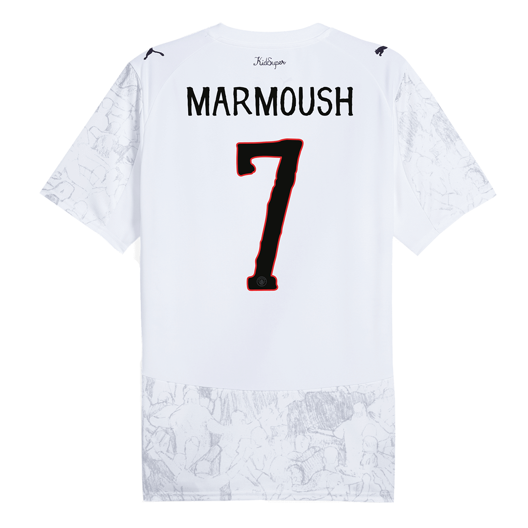MARMOUSH #7 Manchester City KidSuper Soccer Jersey 2025/26 White - Club World Cup