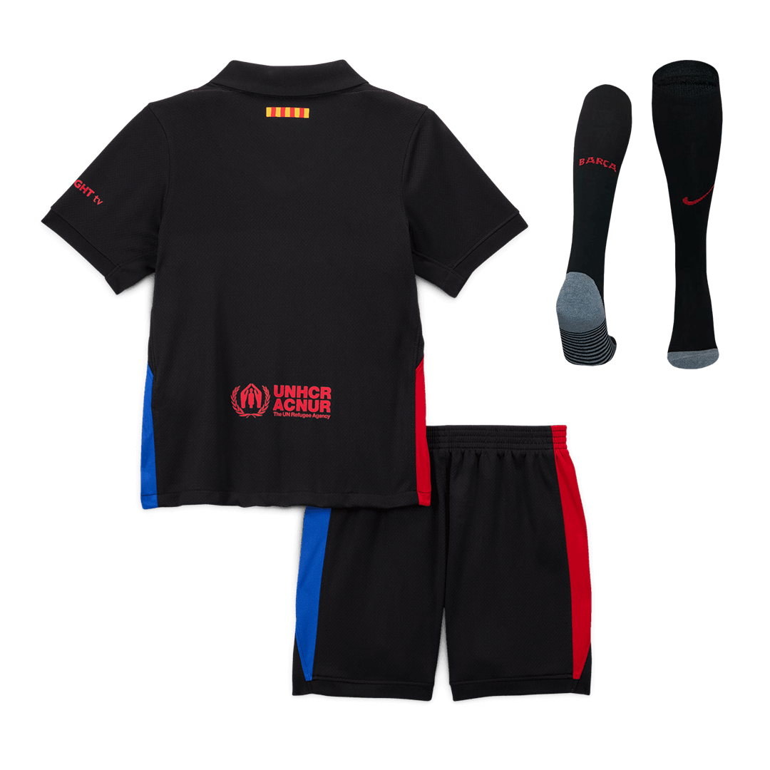Maillot de football extérieur Barcelone 2024/25 pour enfant (maillot, short, chaussettes)