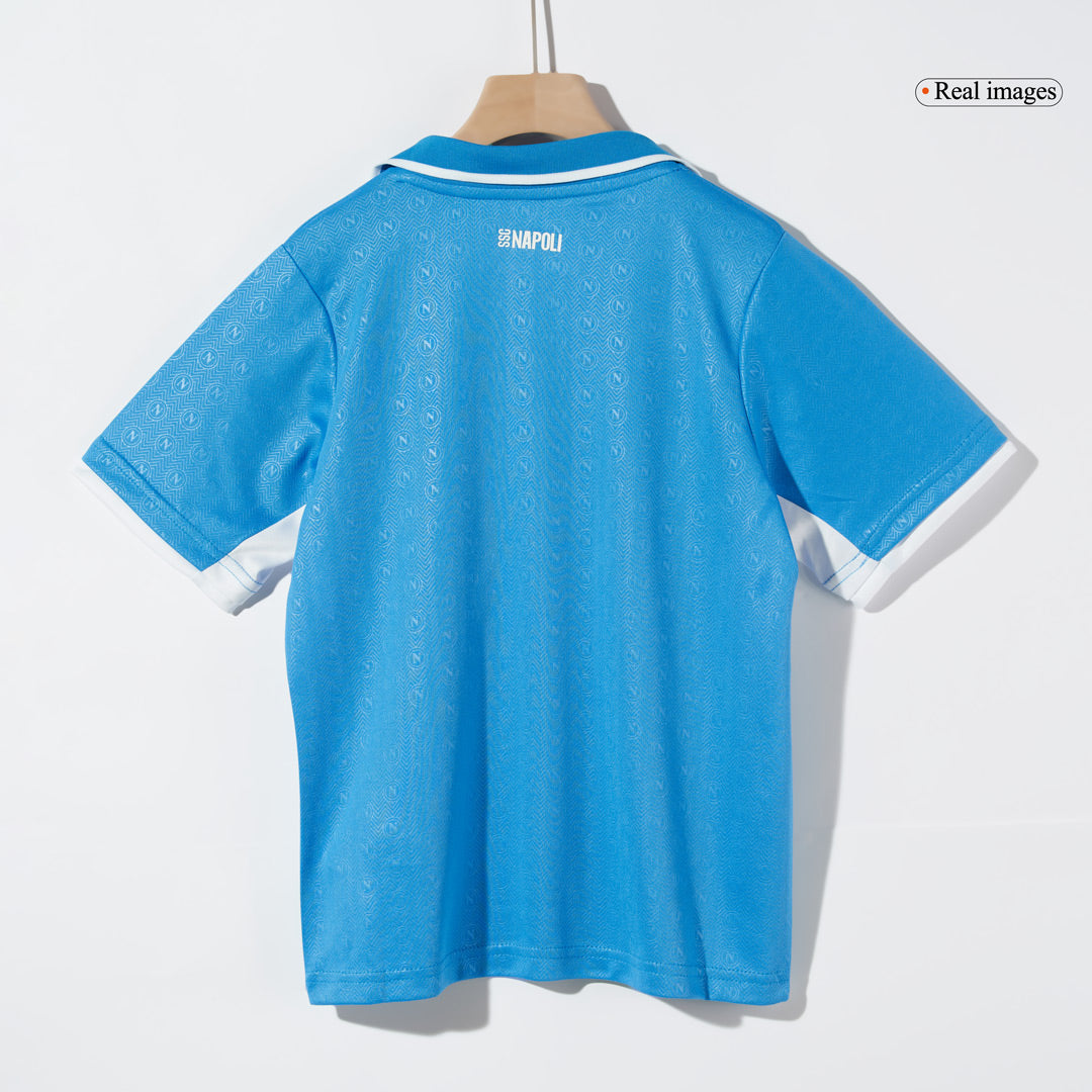 Napoli Heim-Fußballtrikot-Set 2024/25 für Kinder (Trikot + Shorts)