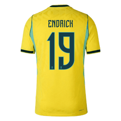 ENDRICK  #19 Player Version Brazil Home Soccer Jersey World Cup 2026 Yellow