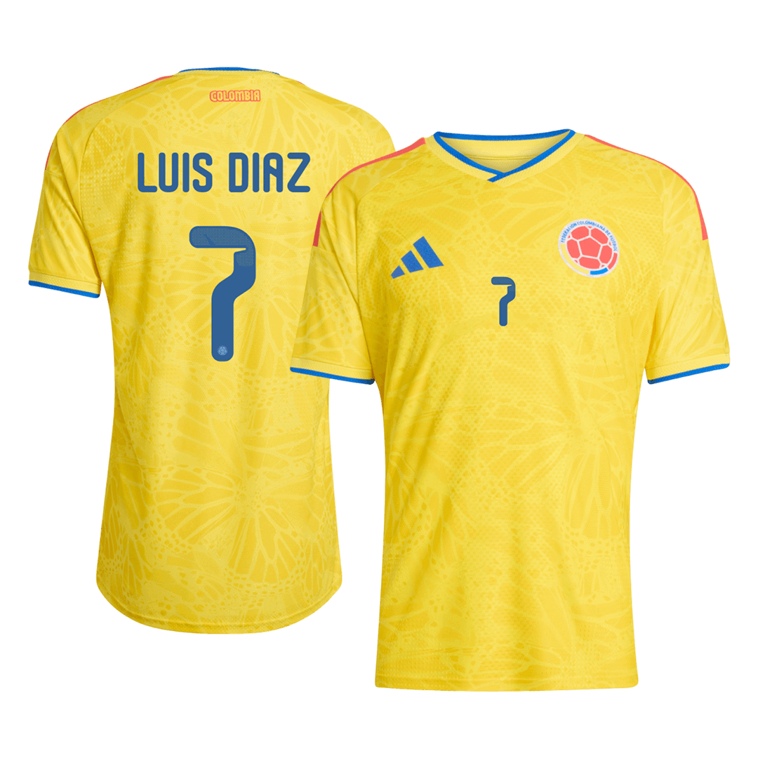 LUIS DíAZ #7 Player Version Colombia Home Soccer Jersey World Cup 2026 Yellow