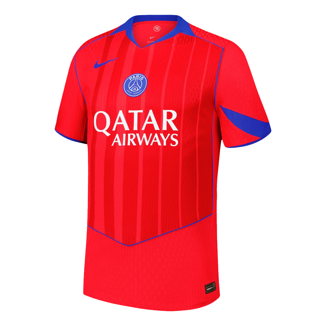 O.DEMBÉLÉ #10 Authentic PSG Third Away Soccer Jersey 25/26 Red