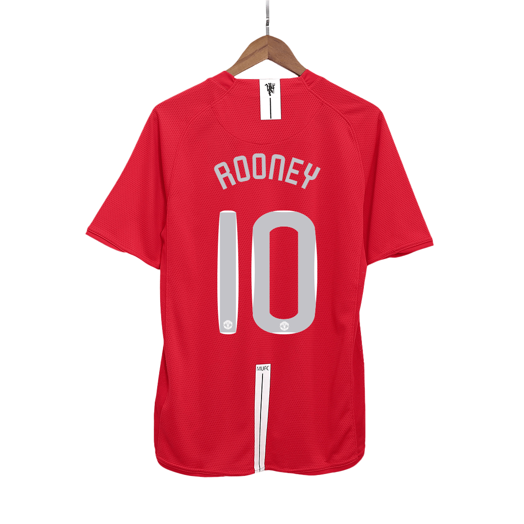 Maillot rétro domicile Manchester United ROONEY #10 2007/08 - Finale UCL
