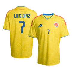 LUIS DíAZ #7 Colombia Home Soccer Jersey World Cup 2026 Yellow