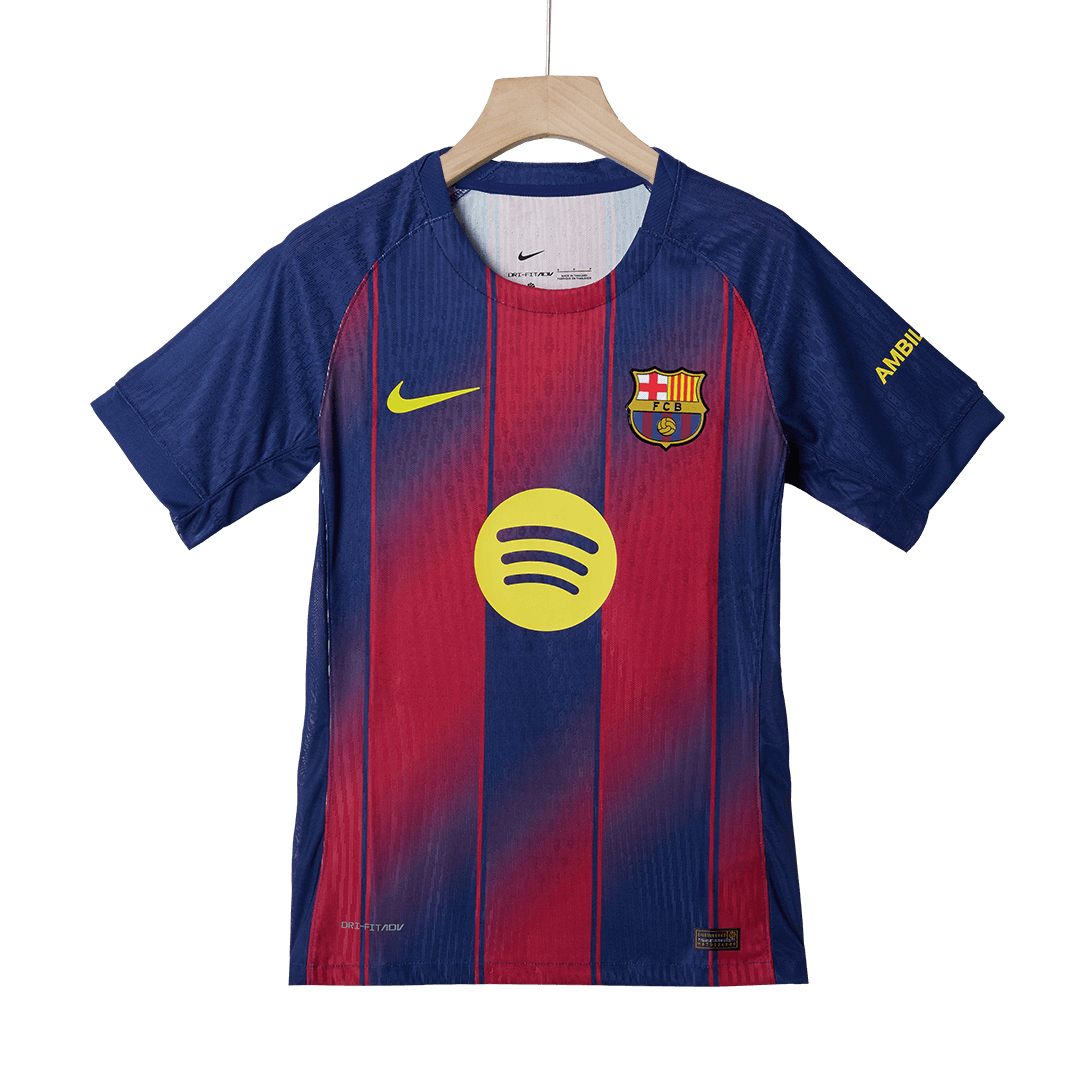 KOUNDE #23 Authentic Barcelona Home Soccer Jersey 2025/26 Red&Blue - UCL