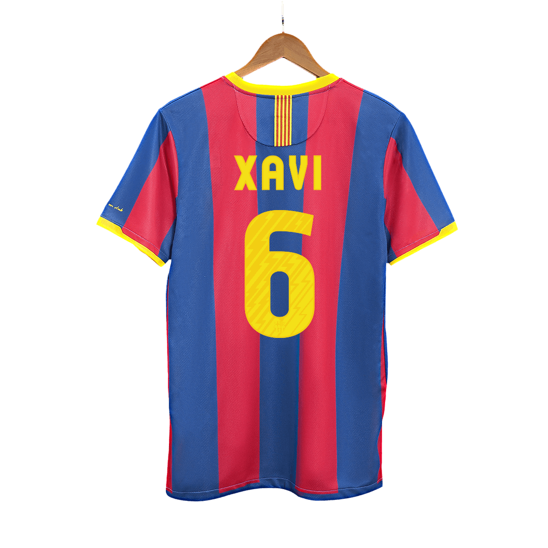 Barcelona XAVI #6 Home Soccer Jersey Retro 2010/11