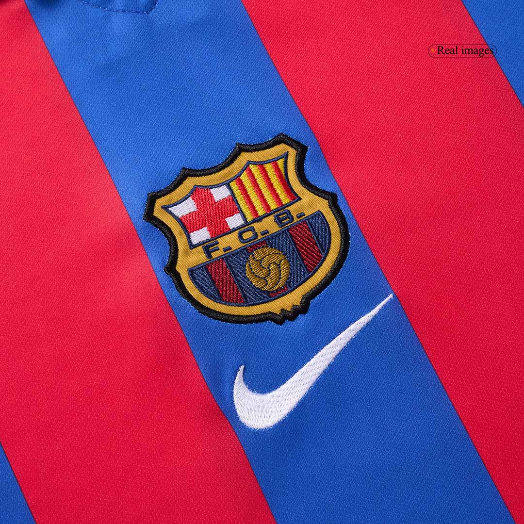 Barcelona XAVI #6 Home Soccer Jersey Retro 2001/02