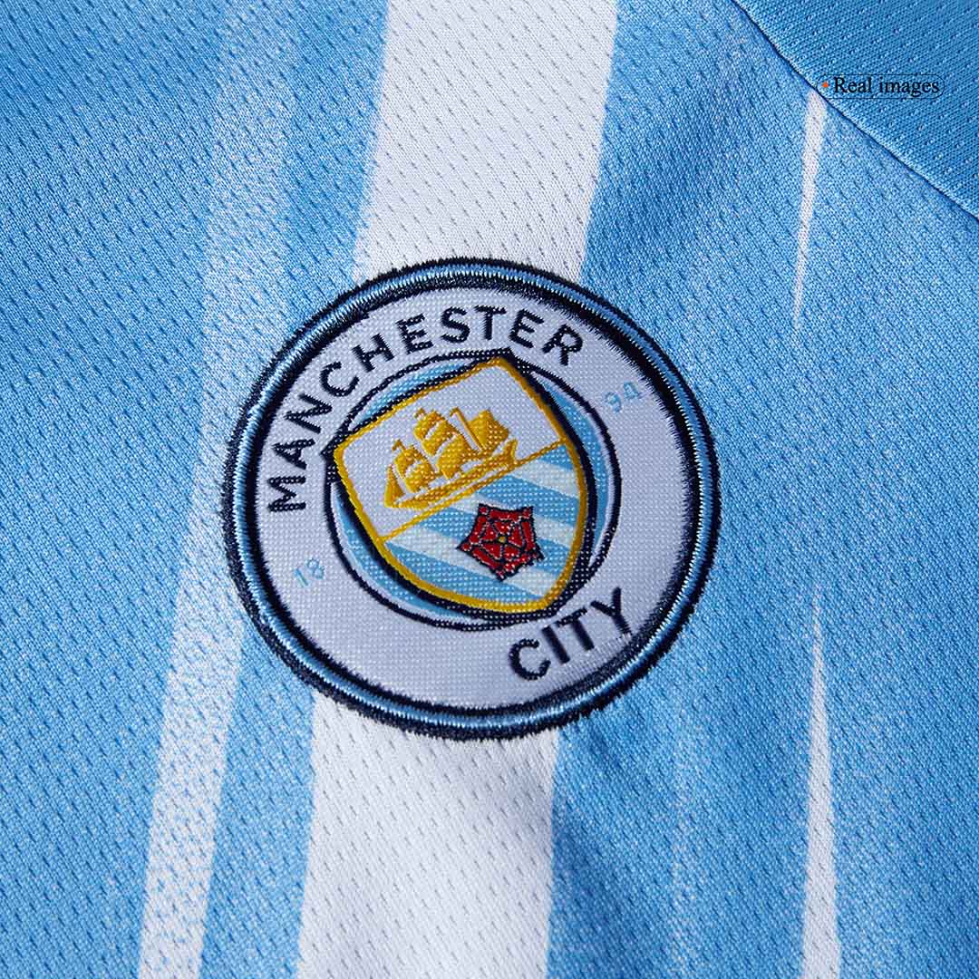 Kid's Manchester City Home Soccer Jersey Kit(Jersey+Shorts) 2025/26 Blue