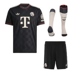 Bayern Munich Third Away Soccer Jersey Kit(Jersey+Shorts+Socks)  2025/26 Black