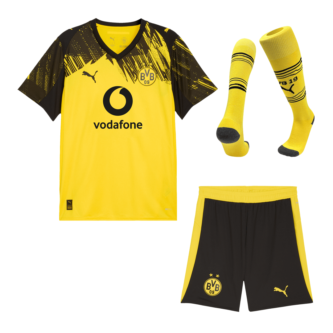 Borussia Dortmund Home Soccer Jersey Kit(Jersey+Shorts+Socks) 2025/26 Yellow