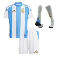 Maillot domicile Argentine Copa America 2024 pour enfant (maillot, short, chaussettes)