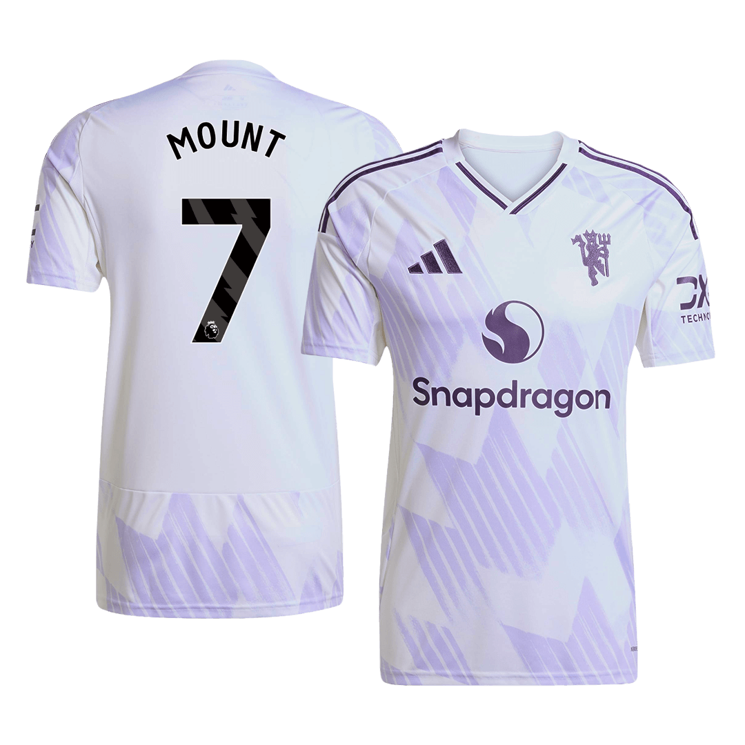 MOUNT #7 Manchester United Away Soccer Jersey 2025/26 White