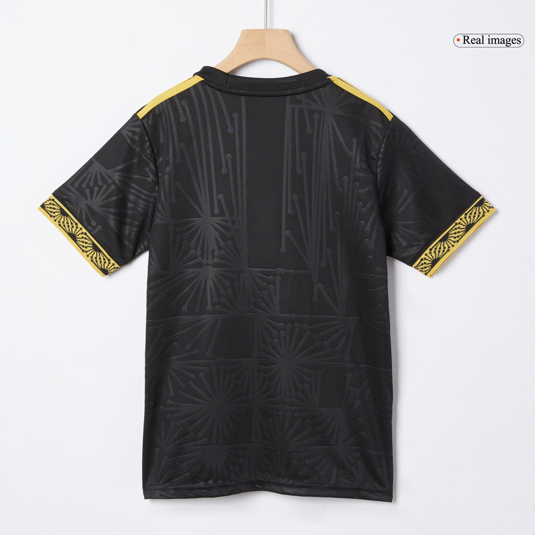 Mexiko Auswärtstrikot für Kinder (Trikot + Shorts) 2025, Schwarz – Gold Cup