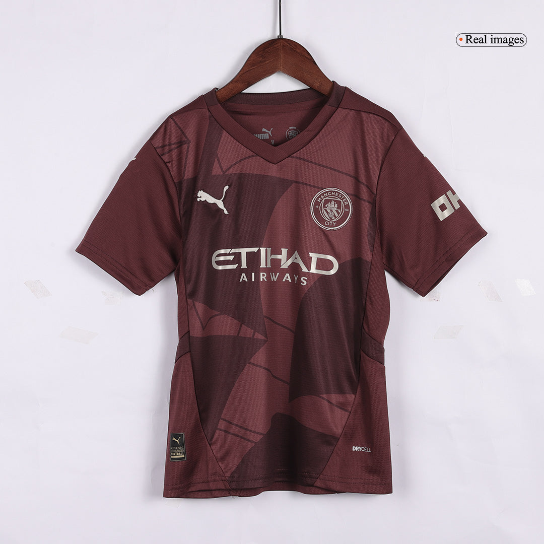 Maillot extérieur Manchester City Third 2024/25 pour enfant (maillot + short)