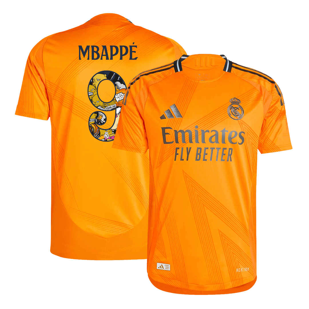 Maillot extérieur authentique Real Madrid MBAPPÉ #9 2024/25 - Bear Champ Font