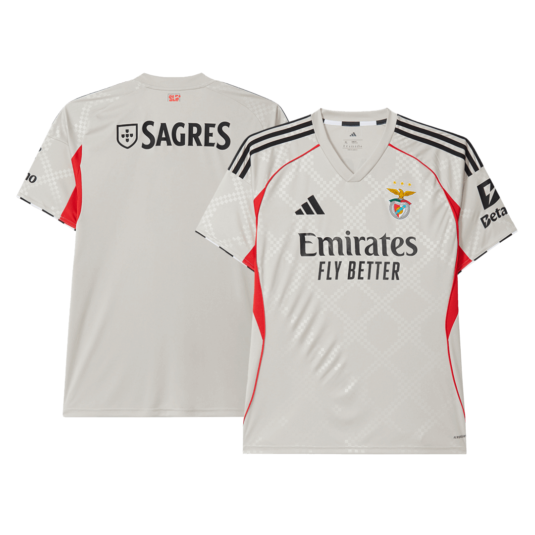 Benfica Away Soccer Jersey 2025/26 Beige