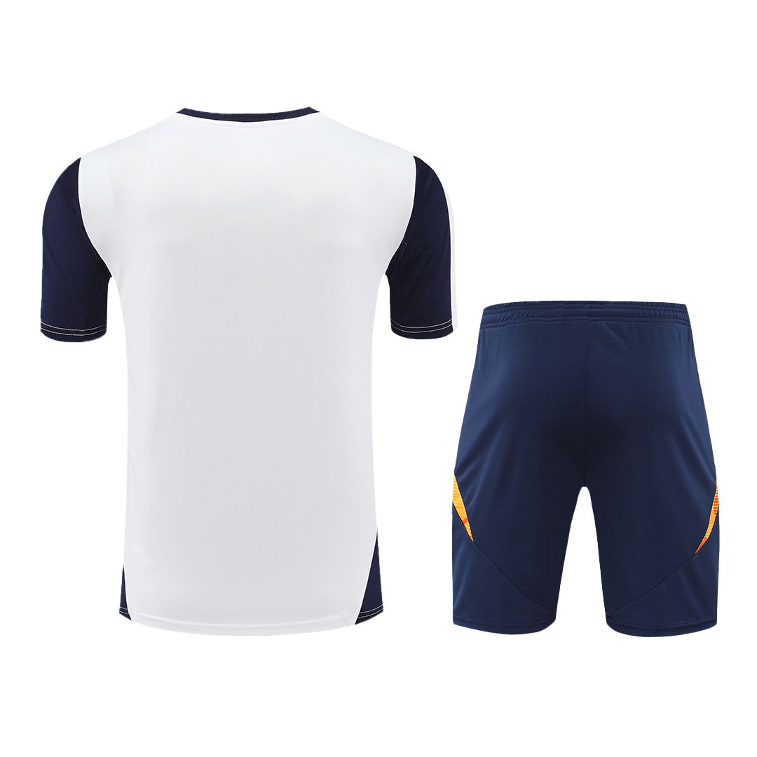 Real Madrid Pre-Match Trainings-Fußballtrikot-Set 2024/25 (Trikot + Shorts)