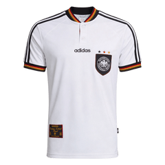 Men Retro Fan Version 1996 Germany Home Soccer Jersey White