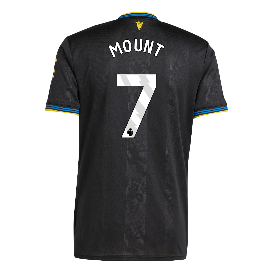 MOUNT #7 Manchester United Third Away Soccer Jersey 2025/26 Black