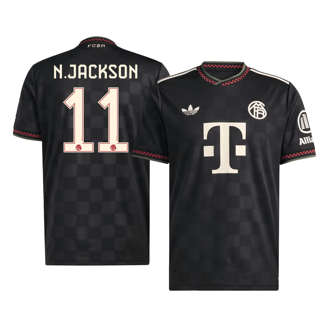 N.JACKSON #11 Bayern Munich Third Away Soccer Jersey 2025/26 Black