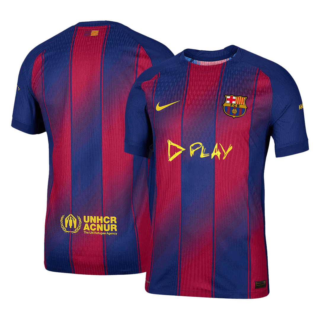 Authentic Barcelona X Ed Sheeran Home Soccer Jersey 25/26 Red&Blue