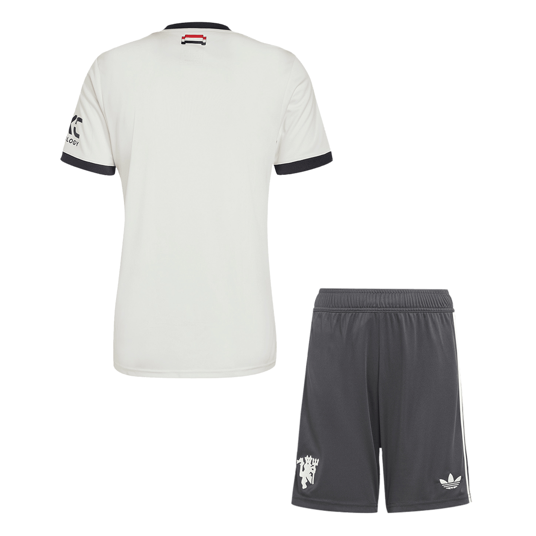 Manchester United Auswärts-Fußballtrikot 2024/25 (Trikot + Shorts)