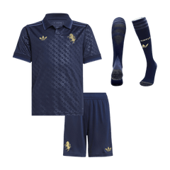 Juventus Auswärts-Fußballtrikot-Set 2024/25 für Kinder (Trikot + Shorts + Socken)