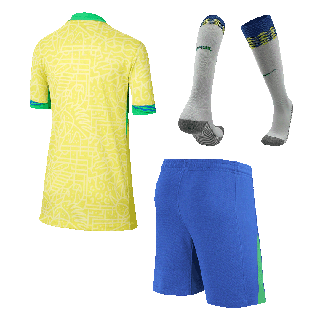 Brasilien Heimtrikot Copa America 2024 Kinder (Trikot + Shorts + Socken)