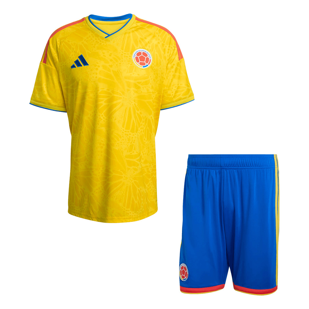Colombia Home Soccer Jersey Kit(Jersey+Shorts) World Cup 2026 Yellow