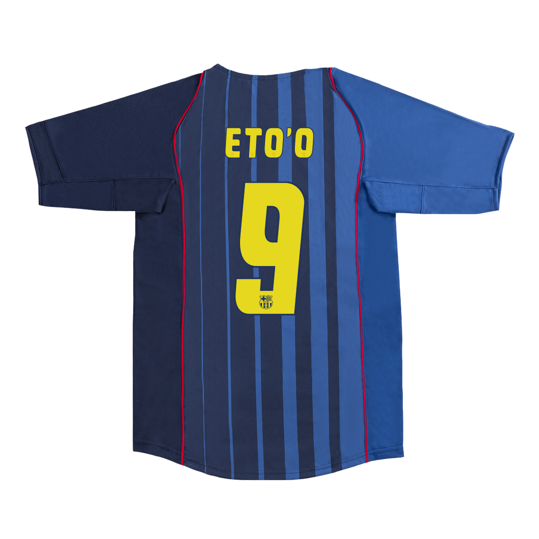Barcelona ETO'O #9 Away Soccer Jersey Retro 2004/05