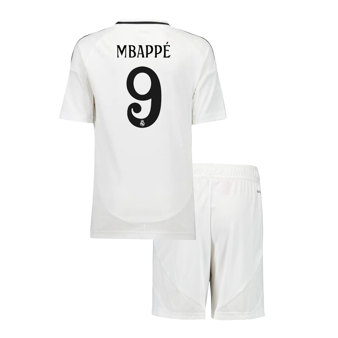 Real Madrid MBAPPÉ #9 Home Jersey Kit Kids(Jersey+Shorts)