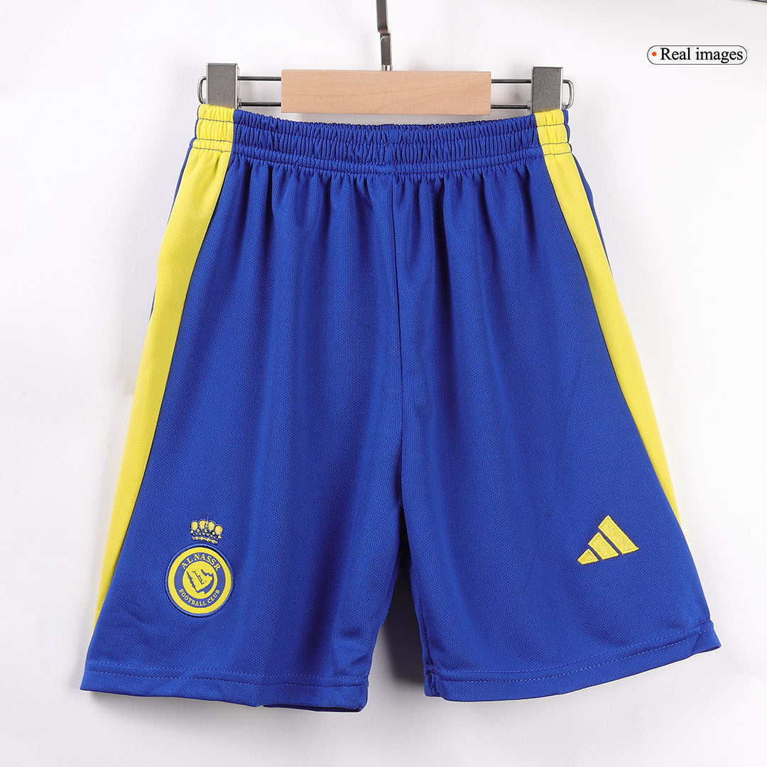 Al Nassr RONALDO #7 Home Soccer Jersey Kit 2024/25 Kids(Jersey+Shorts)