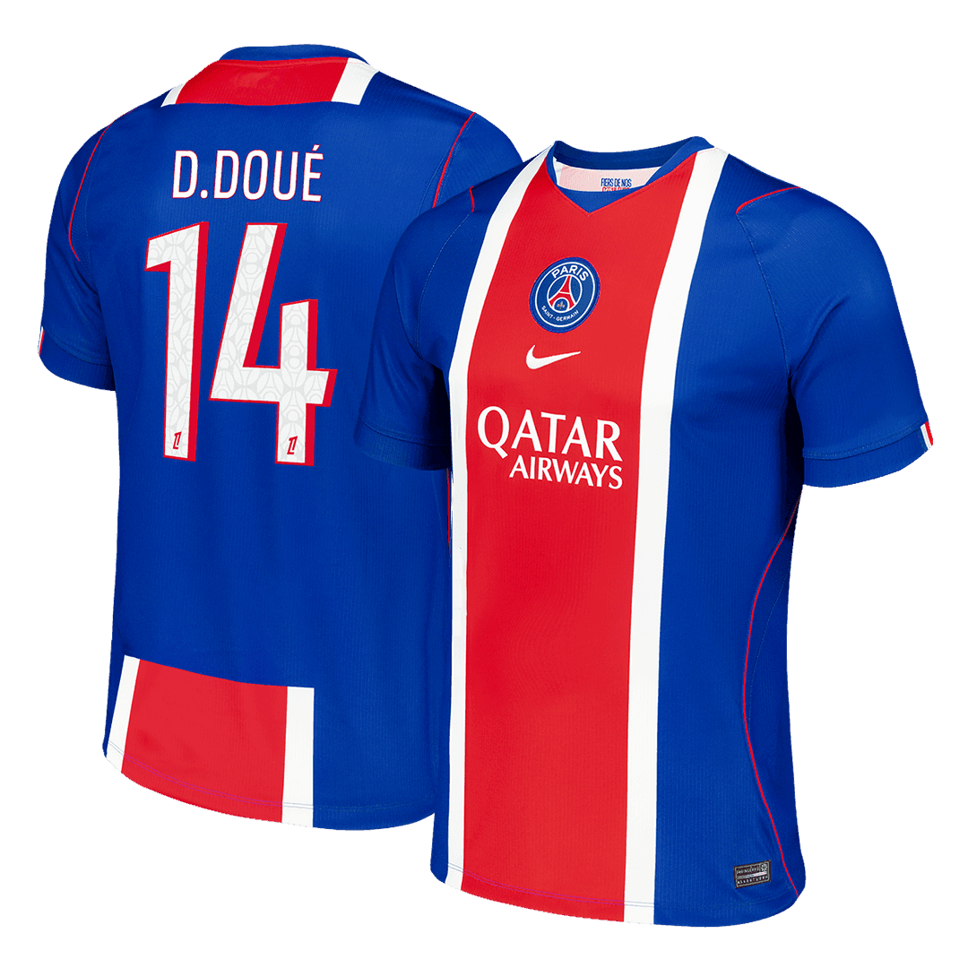 D.DOUÉ #14 Men Fan Version PSG Home Soccer Jersey 2026/27 Old Royal