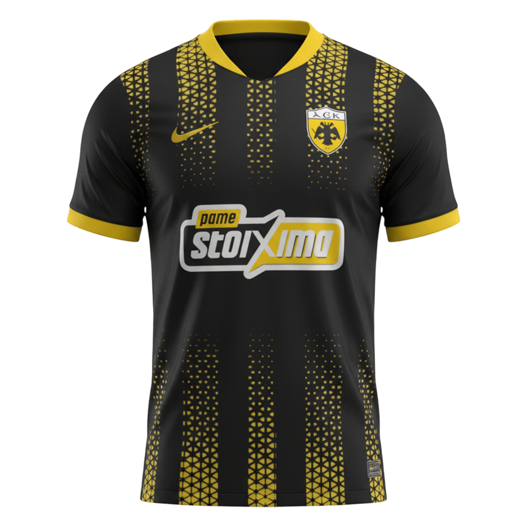 AEK Athens Away Soccer Jersey 25/26 Black