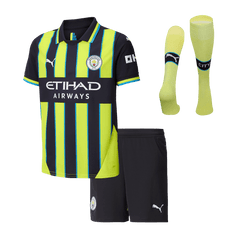 Maillot de football extérieur Manchester City 2024/25 pour enfant (maillot, short, chaussettes)