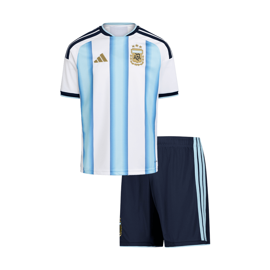 Kid's Argentina Home Soccer Jersey Kit(Jersey+Shorts) 25/26 Blue&White