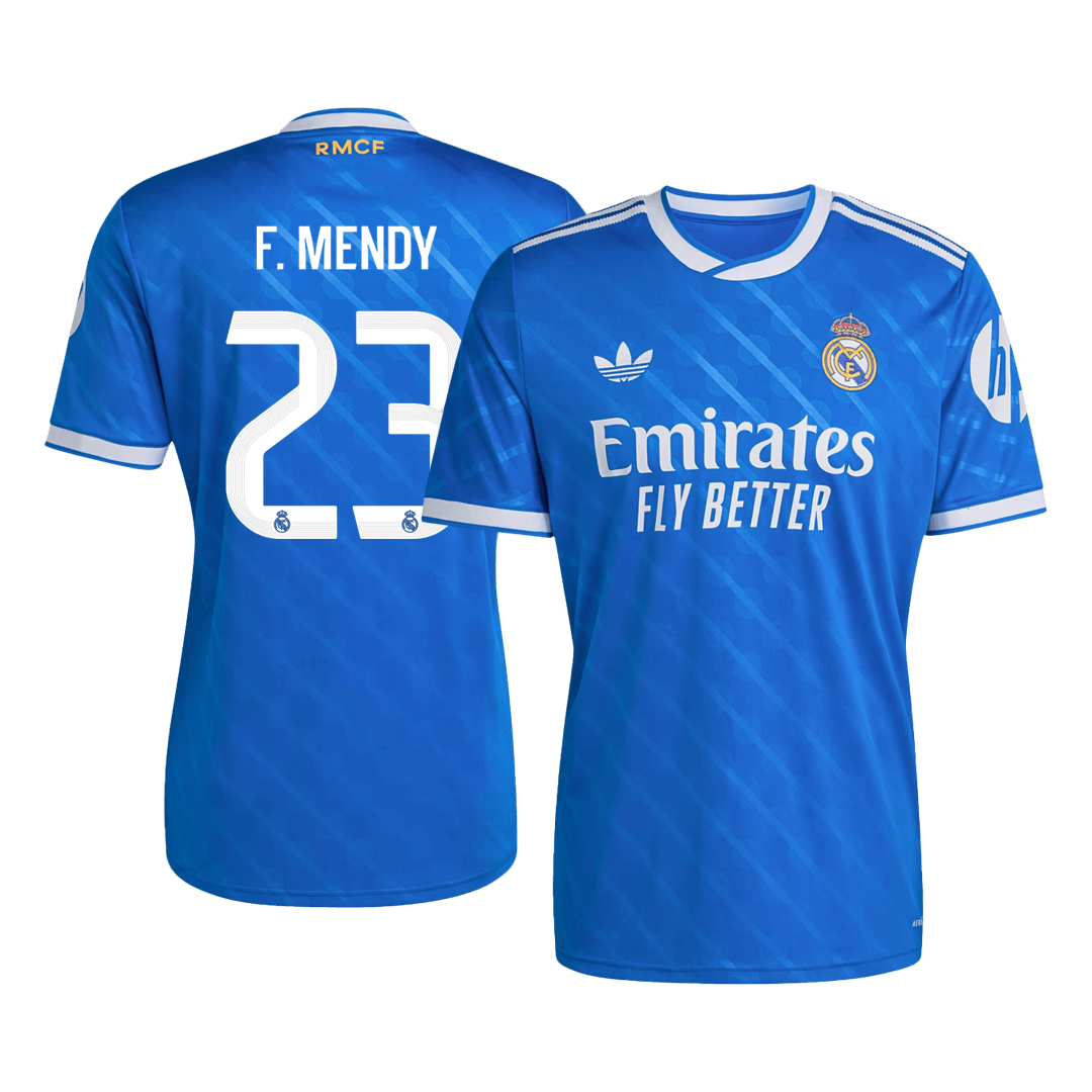 F. MENDY #23 Real Madrid Third Away Soccer Jersey 2025/26 Blue