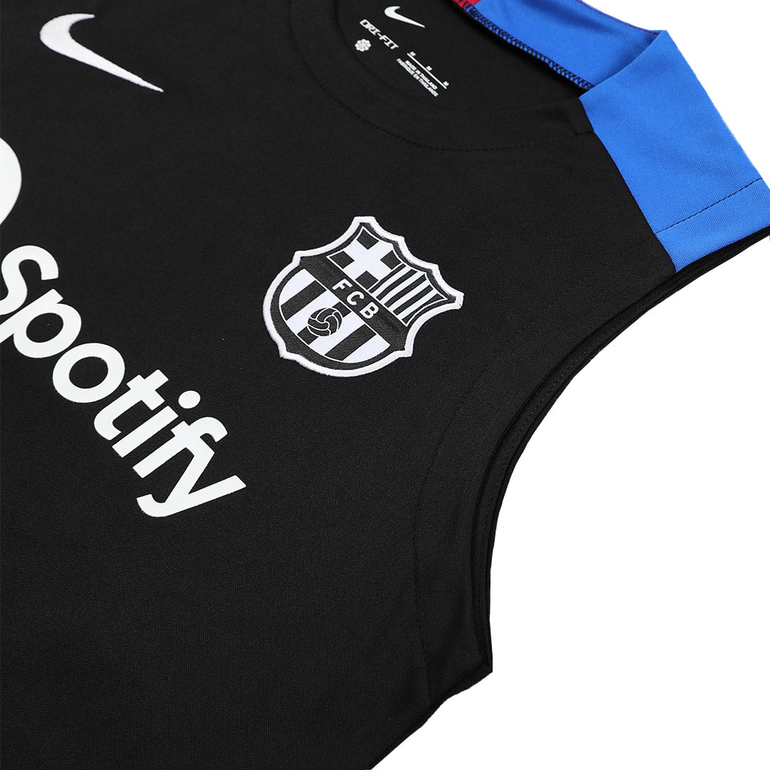 Barcelona Pre-Match Sleeveless Training Soccer Jersey 2024/25 - Black