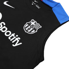 Barcelona Pre-Match Sleeveless Training Soccer Jersey 2024/25 - Black