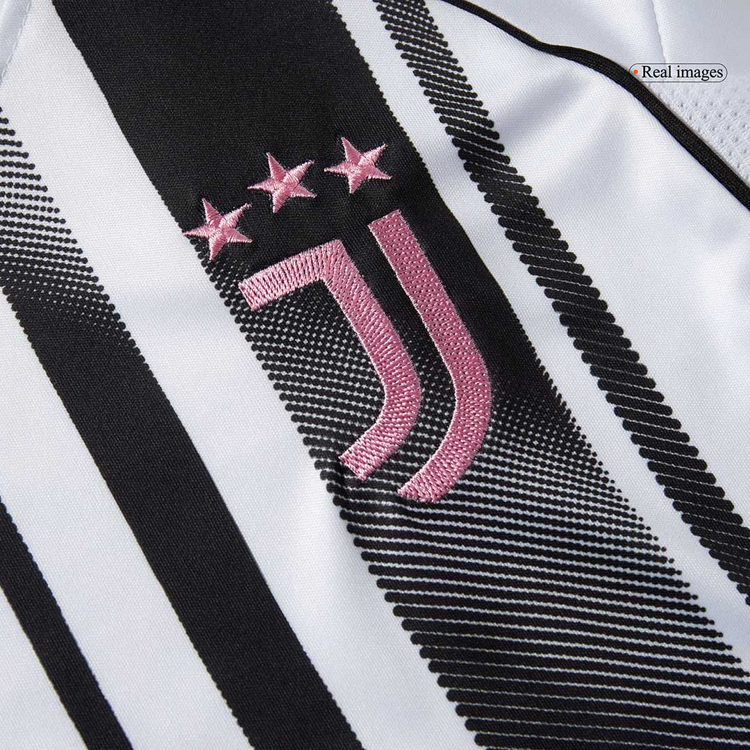 Kid's Juventus Home Soccer Jersey Kit(Jersey+Shorts) 2025/26 Black&White