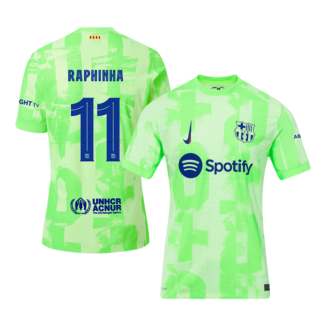 Barcelona RAPHINHA #11 Third Away Soccer Jersey Authentic 2024/25 - UCL Edition