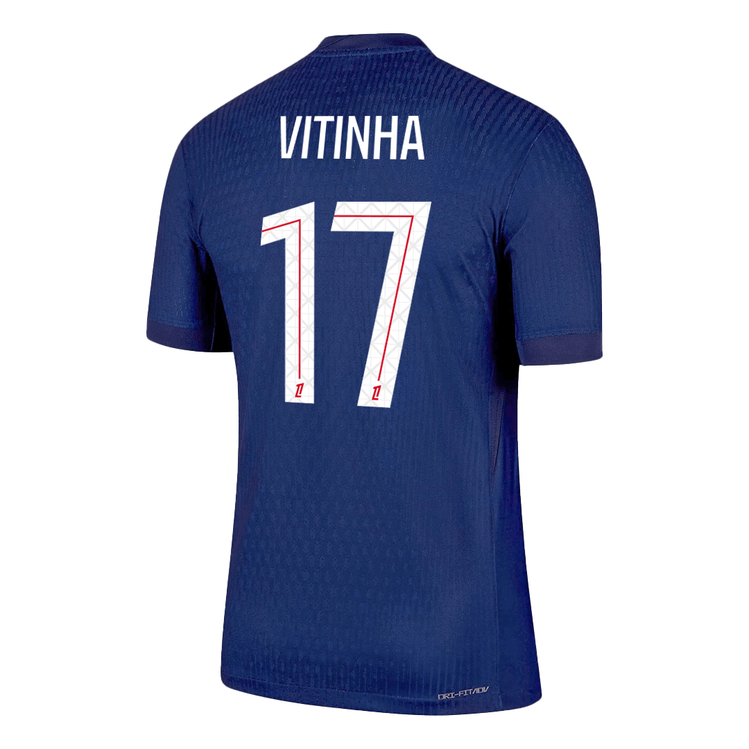 VITINHA #17 Authentic PSG Home Soccer Jersey 2025/26 Navy